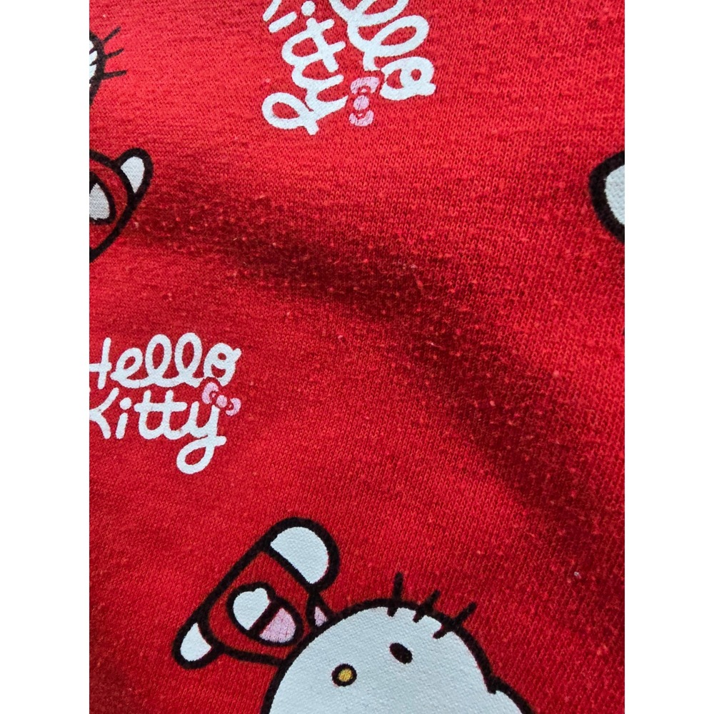 Hello Kitty Sweatshirt Womens S Red All Over Print Sanrio Crewneck Pilling - Picture 6 of 10